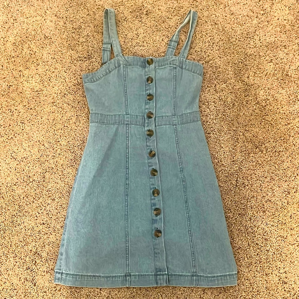 XS American Eagle Denim Button Down Dress